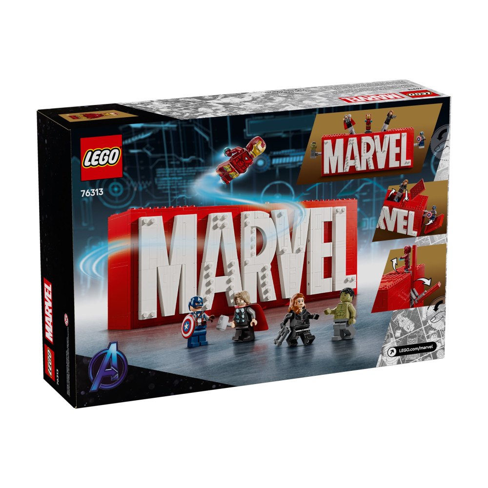 LEGO LEGO Marvel 76313 - MARVEL-logotyp och minifigurer - byggsats