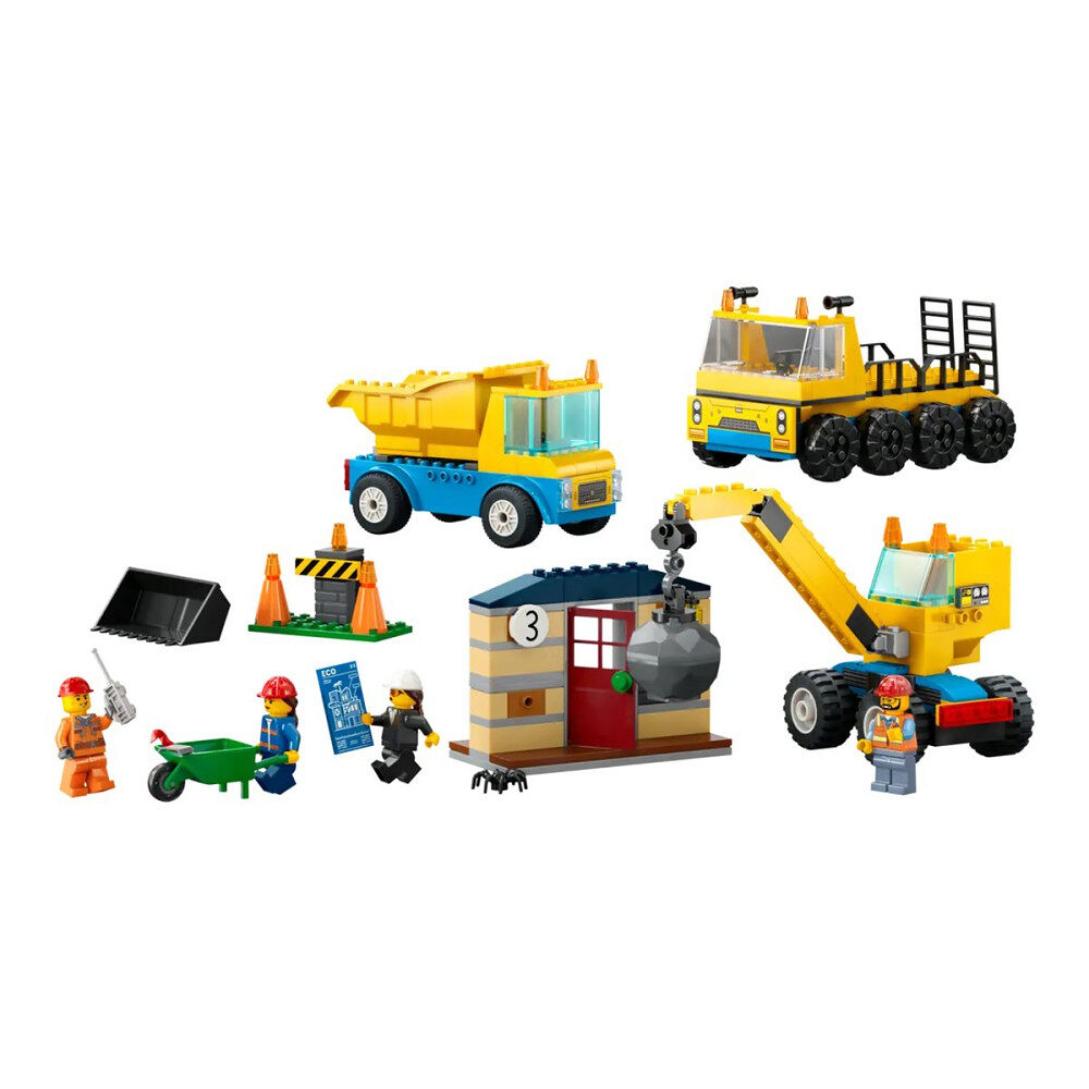 LEGO LEGO City - Construction Trucks and Wrecking Ball Crane - byggsats