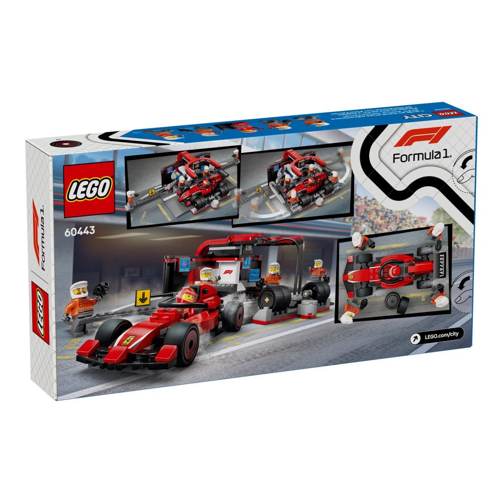 LEGO LEGO City 60443 - F1 Pit Stop & Pit Crew med Ferrari Bil - byggsats