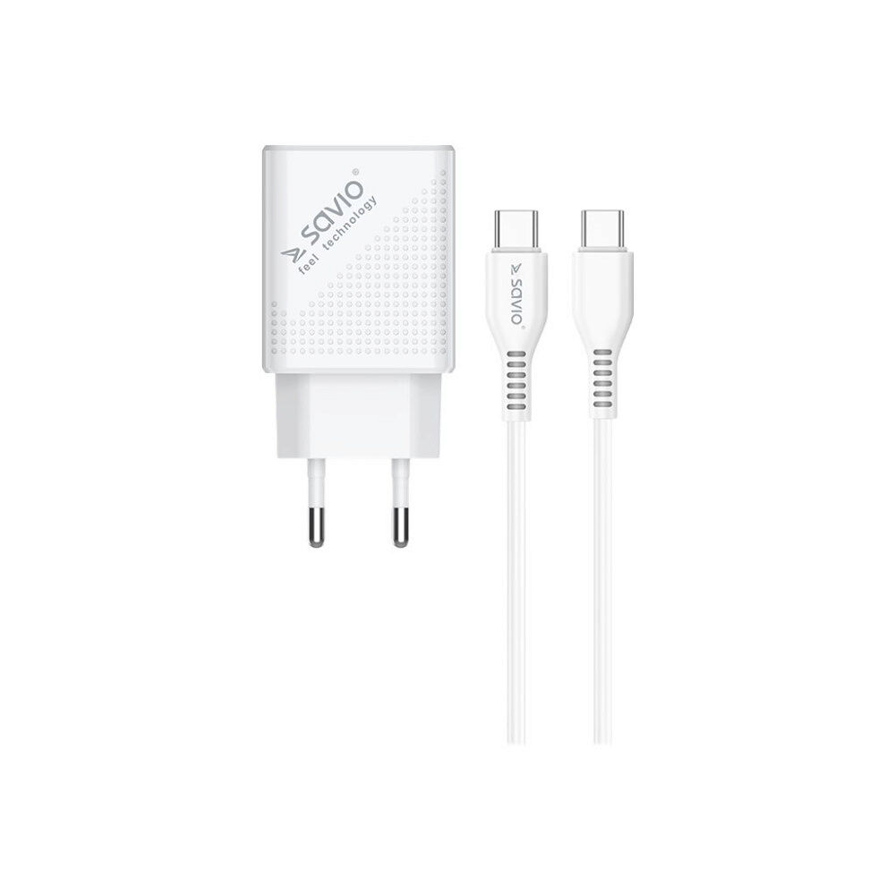 SAVIO SAVIO LA-05 strömadapter - USB, 24 pin USB-C - 18 Watt