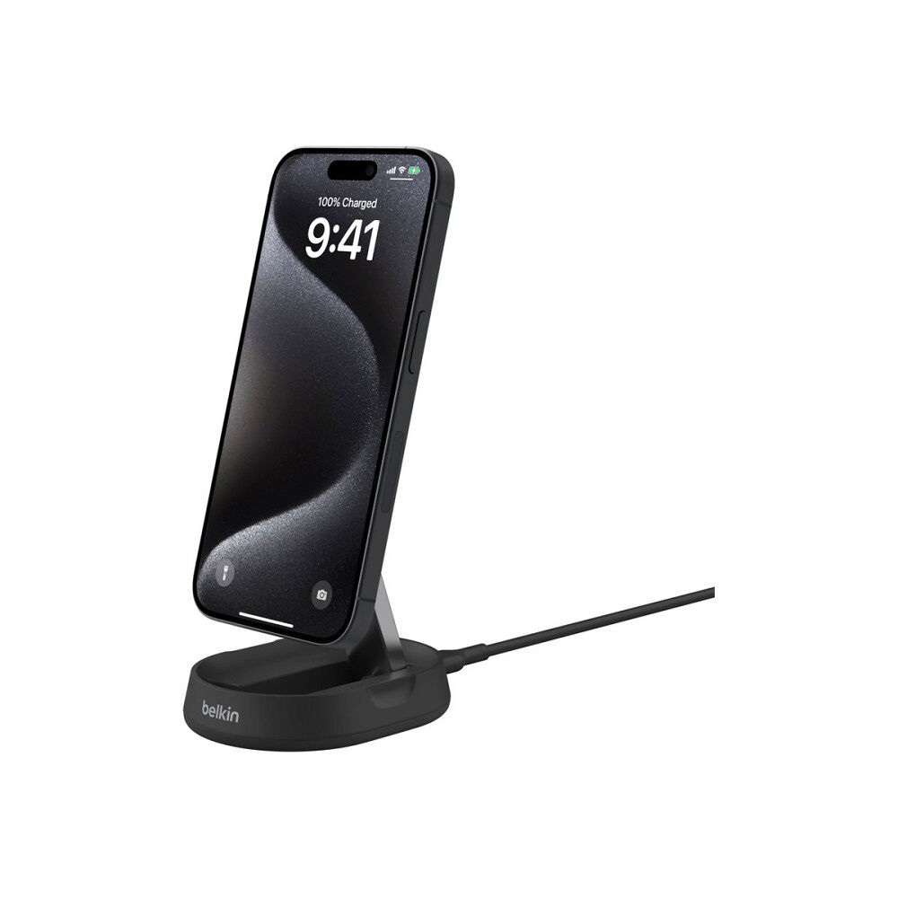 Belkin Belkin BoostCharge Pro trådlöst laddställ - magnetisk - + växelströmsadapter - 15 Watt