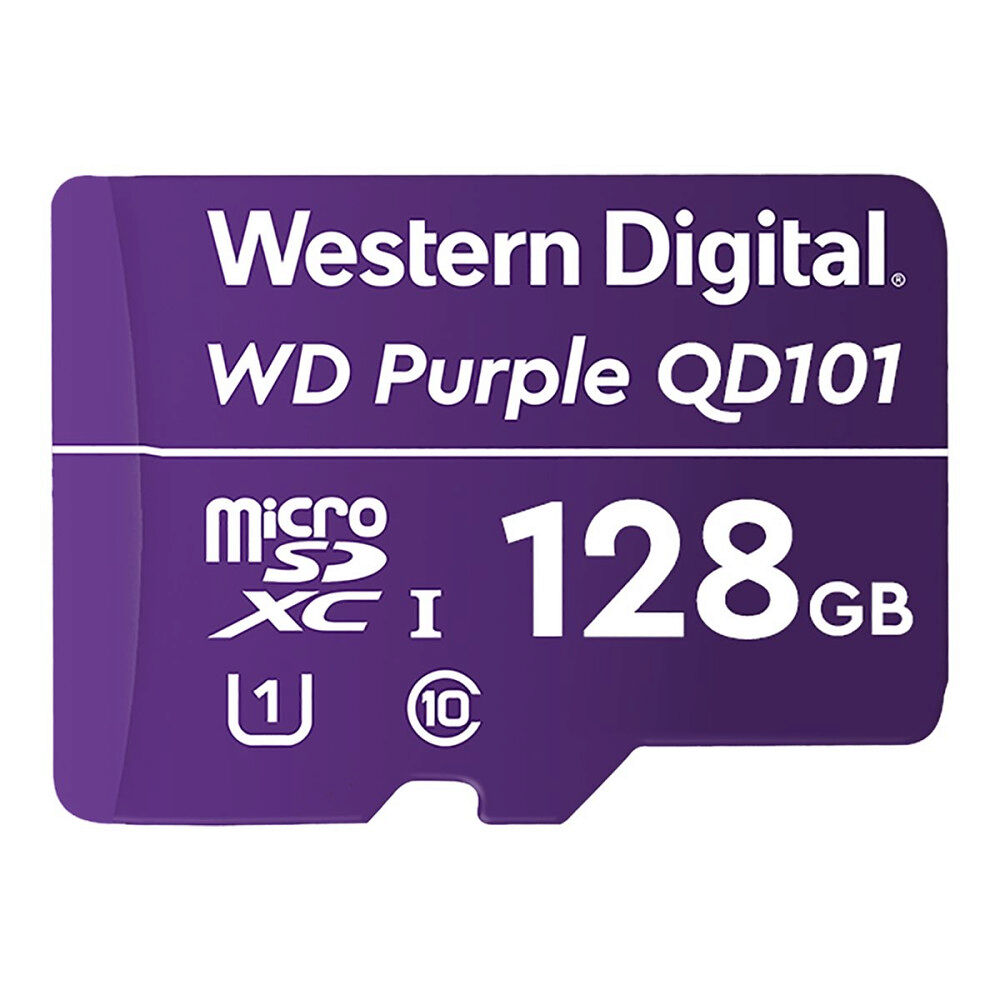 WD WD Purple SC QD101 WDD128G1P0C - flash-minneskort - 128 GB - mikroSDXC UHS-I