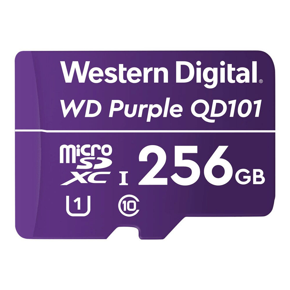 WD WD Purple SC QD101 WDD256G1P0C - flash-minneskort - 256 GB - mikroSDXC UHS-I