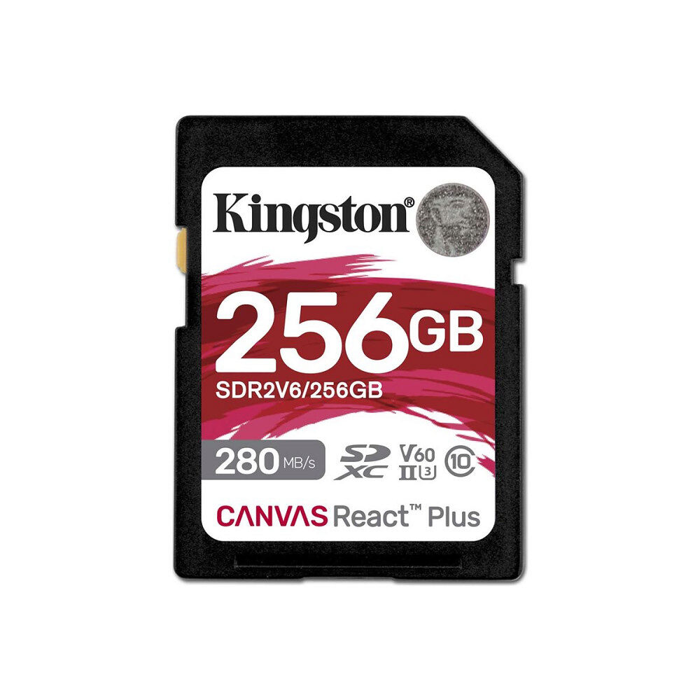 Kingston Kingston Canvas React Plus - flash-minneskort - 256 GB - SDXC UHS-II