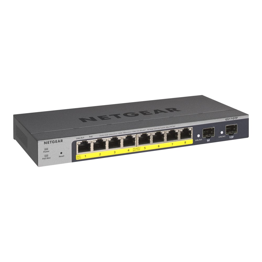 Netgear NETGEAR Smart GS110TPv3 - switch - 8 portar - smart