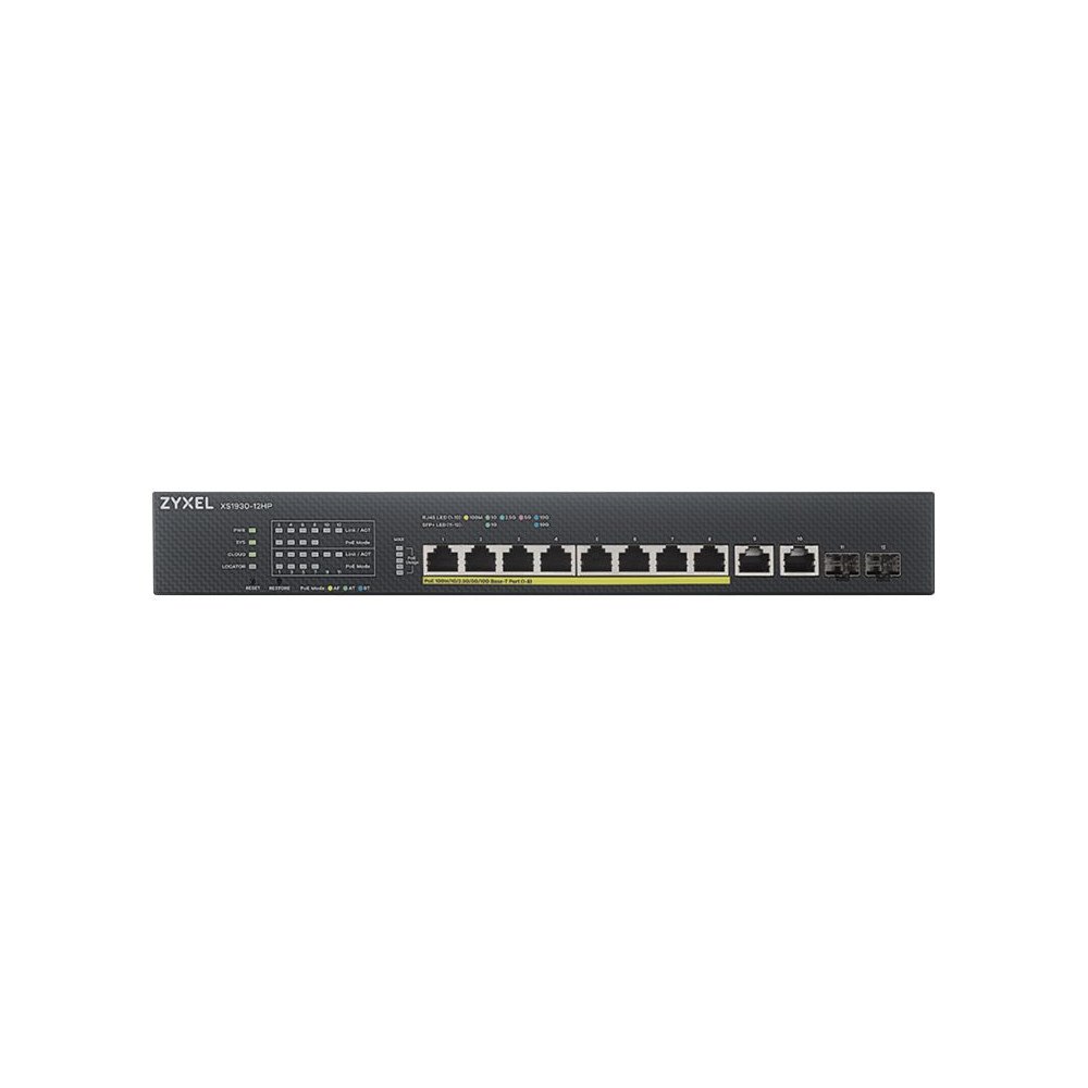 ZyXEL Zyxel XS1930-12HP - switch - 12 portar - smart - rackmonterbar