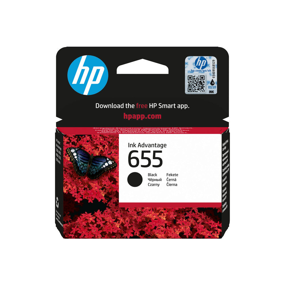Hewlett-Packard HP 655 - svart - original - Ink Advantage - bläckpatron