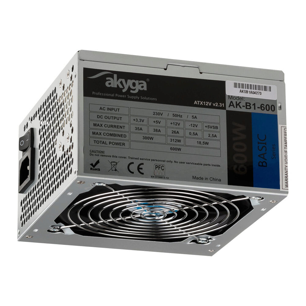 Akyga Akyga Basic Series AK-B1-600 - nätaggregat - 600 Watt