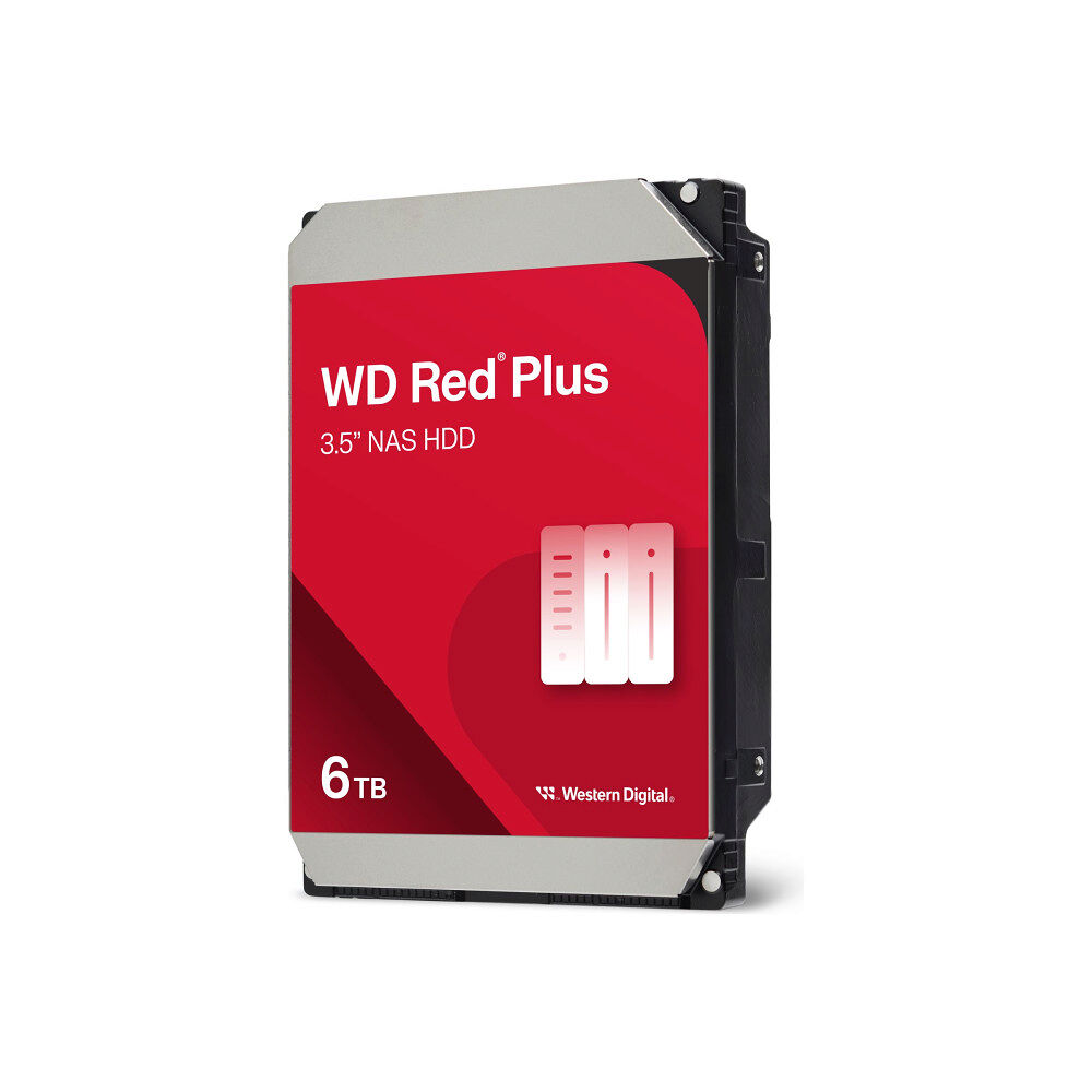 WD WD Red Plus WD60EFPX - hårddisk - 6 TB - SATA 6Gb/s