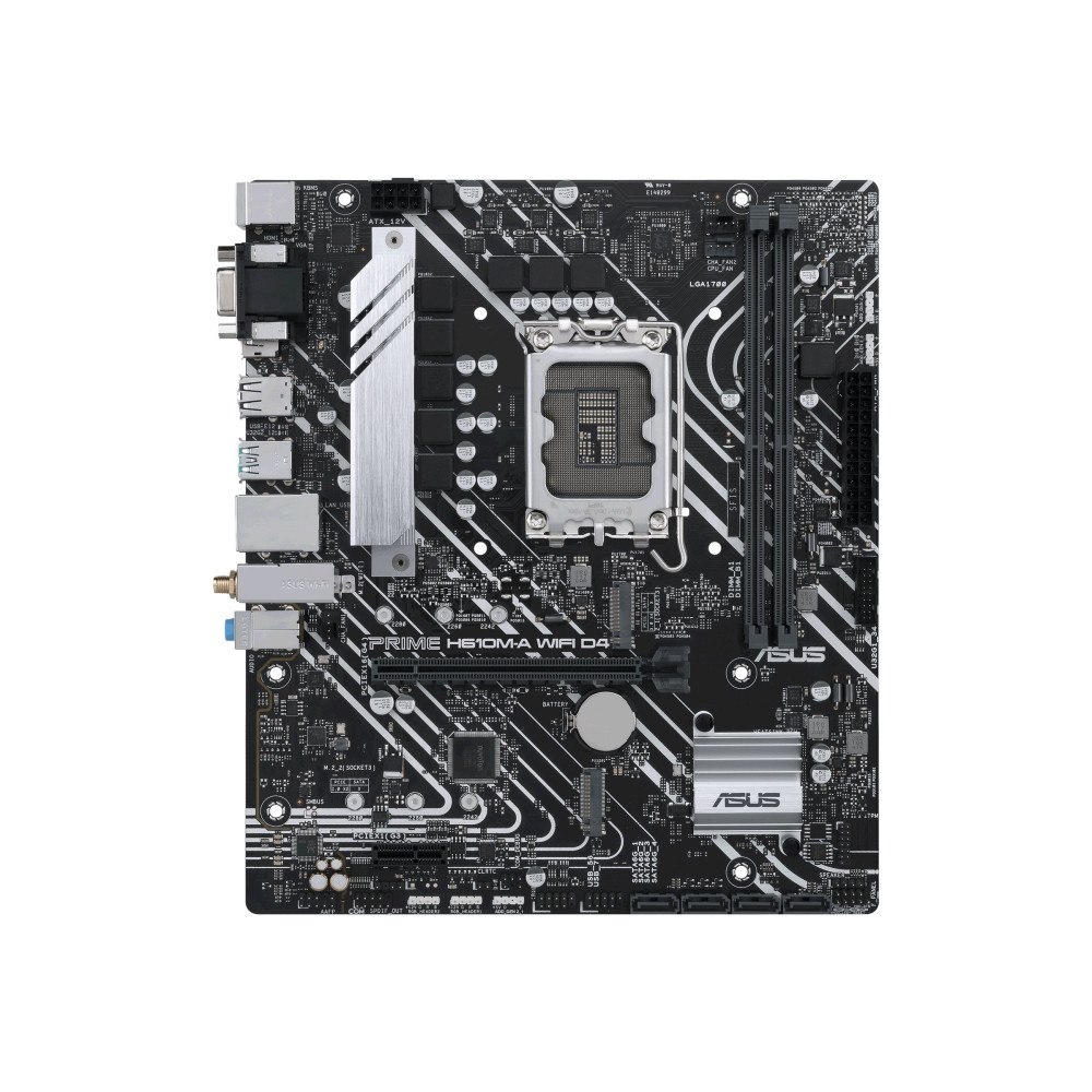 ASUS ASUS PRIME H610M-A WIFI D4 - moderkort - micro ATX - LGA1700-uttag - H610