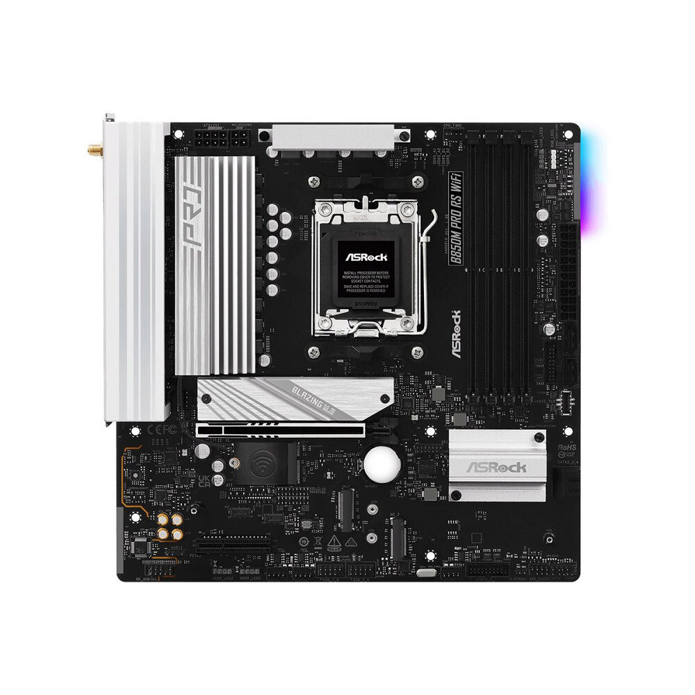 ASRock ASRock B850M Pro RS WiFi - moderkort - micro ATX - Socket AM5 - AMD B850