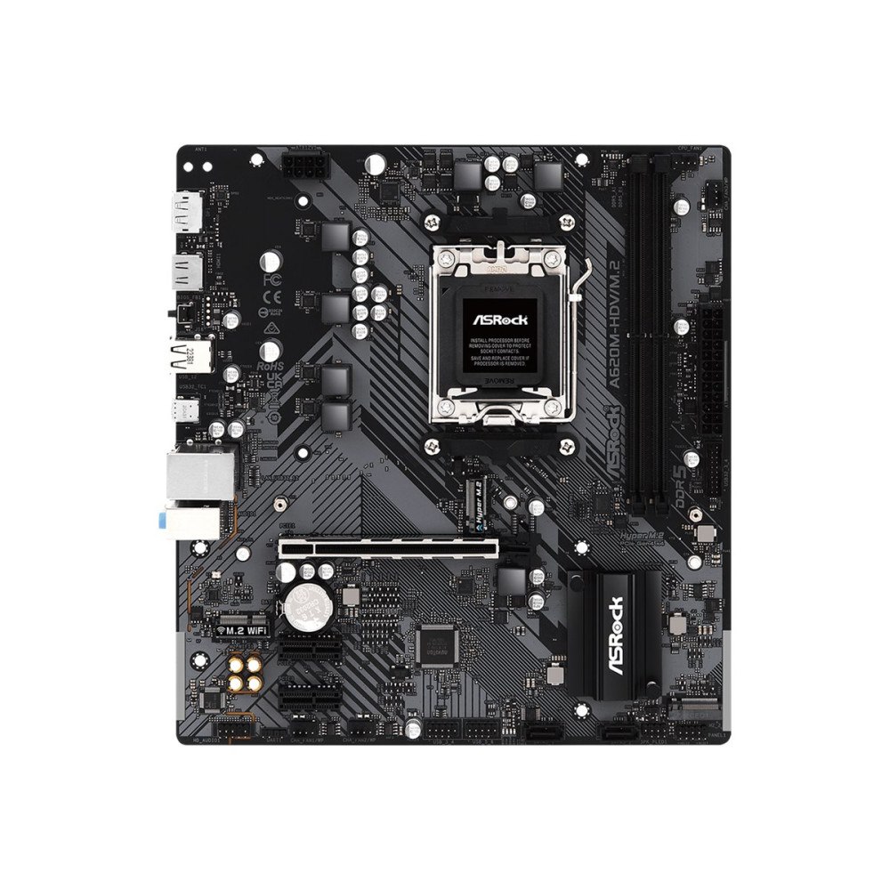 ASRock ASRock A620M-HDV/M.2 - moderkort - micro ATX - Socket AM5 - AMD A620