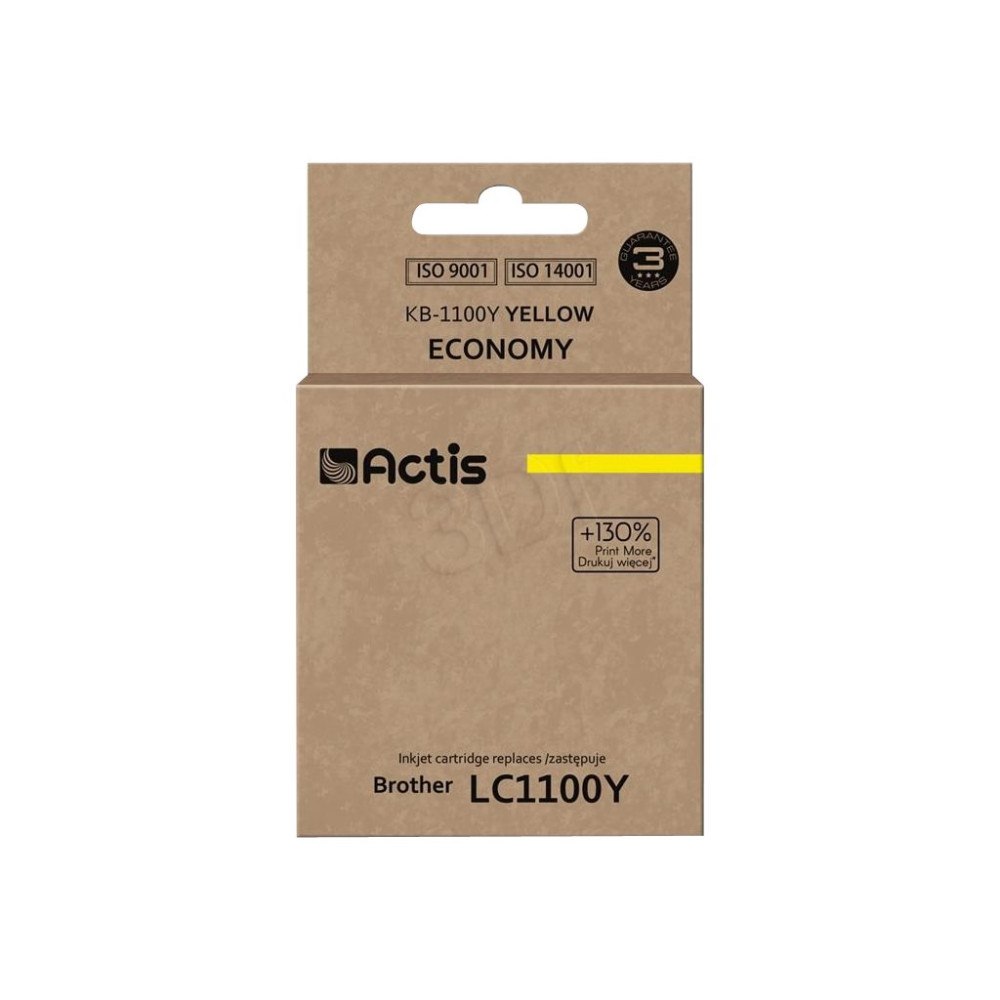 ACTIS Actis KB-1100Y - gul - kompatibel - bläckpatron (alternativ för: Brother LC1100Y, Brother LC980Y)