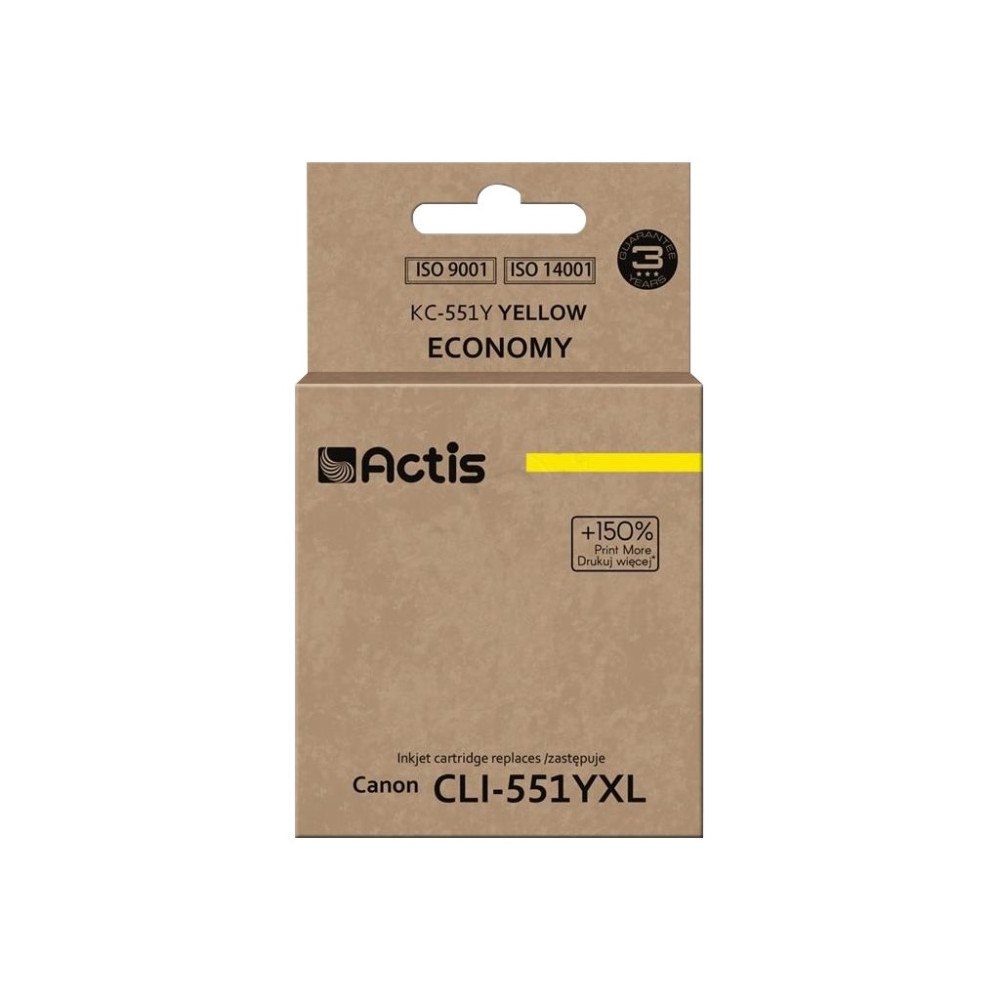 ACTIS Actis standard KC-551Y - gul - kompatibel - bläckpatron (alternativ för: Canon CLI-551Y, Canon CLI-551Y XL)