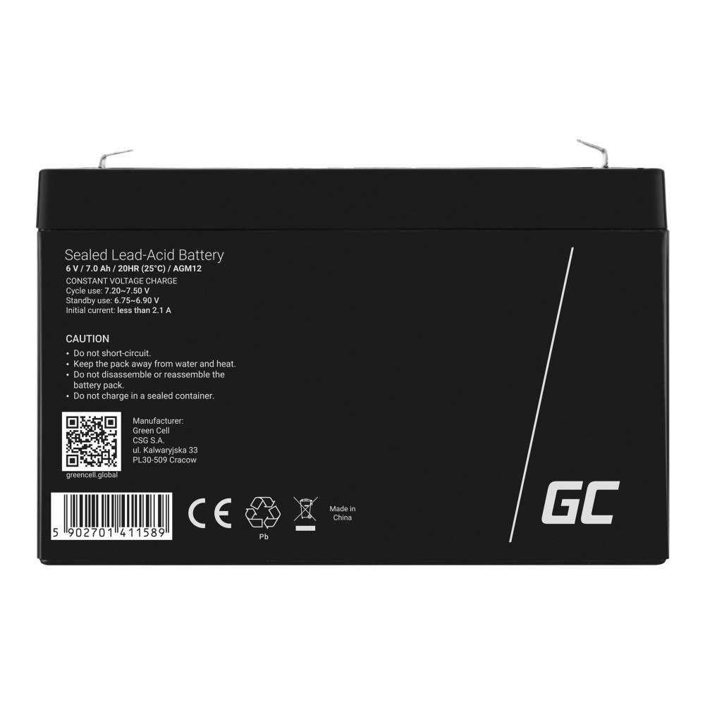 Green Cell Green Cell - UPS-batteri - Förseglat med blysyra (SLA) - 7 Ah