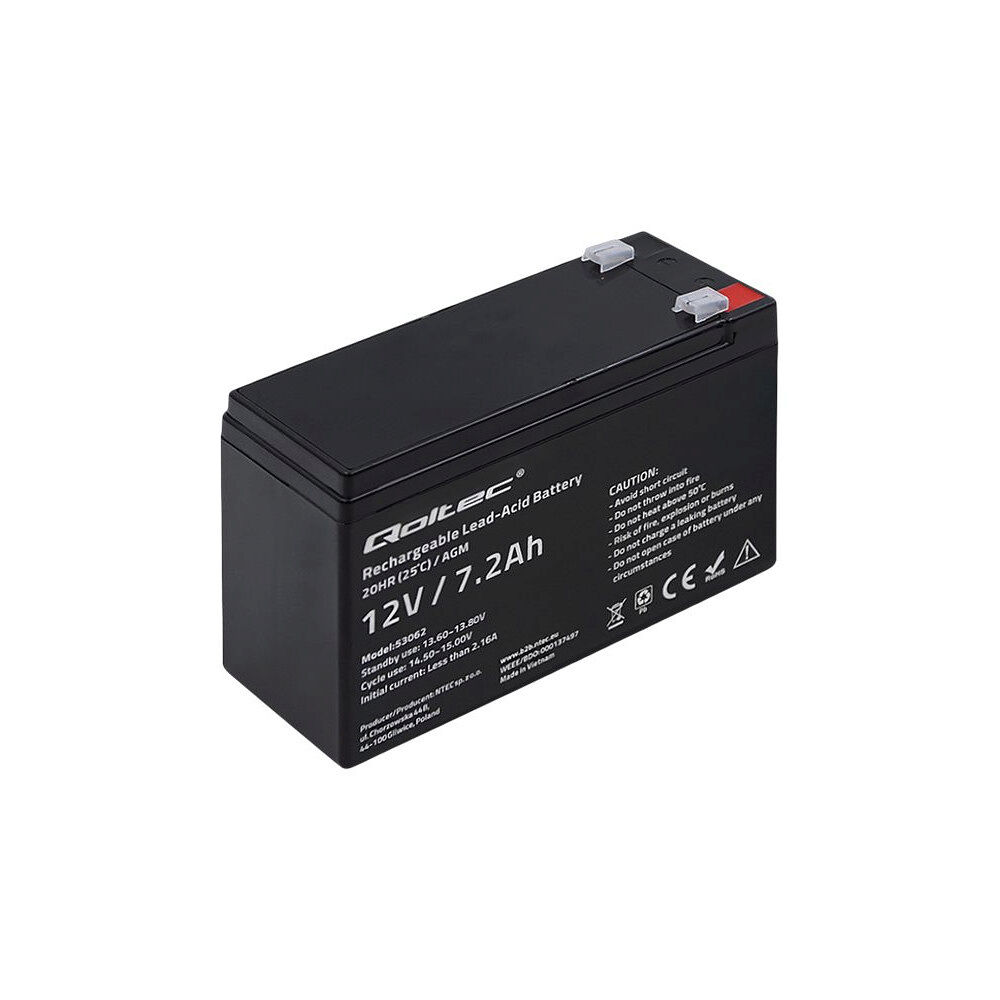 Qoltec Qoltec - UPS-batteri - Bly-syra - 7.2 Ah