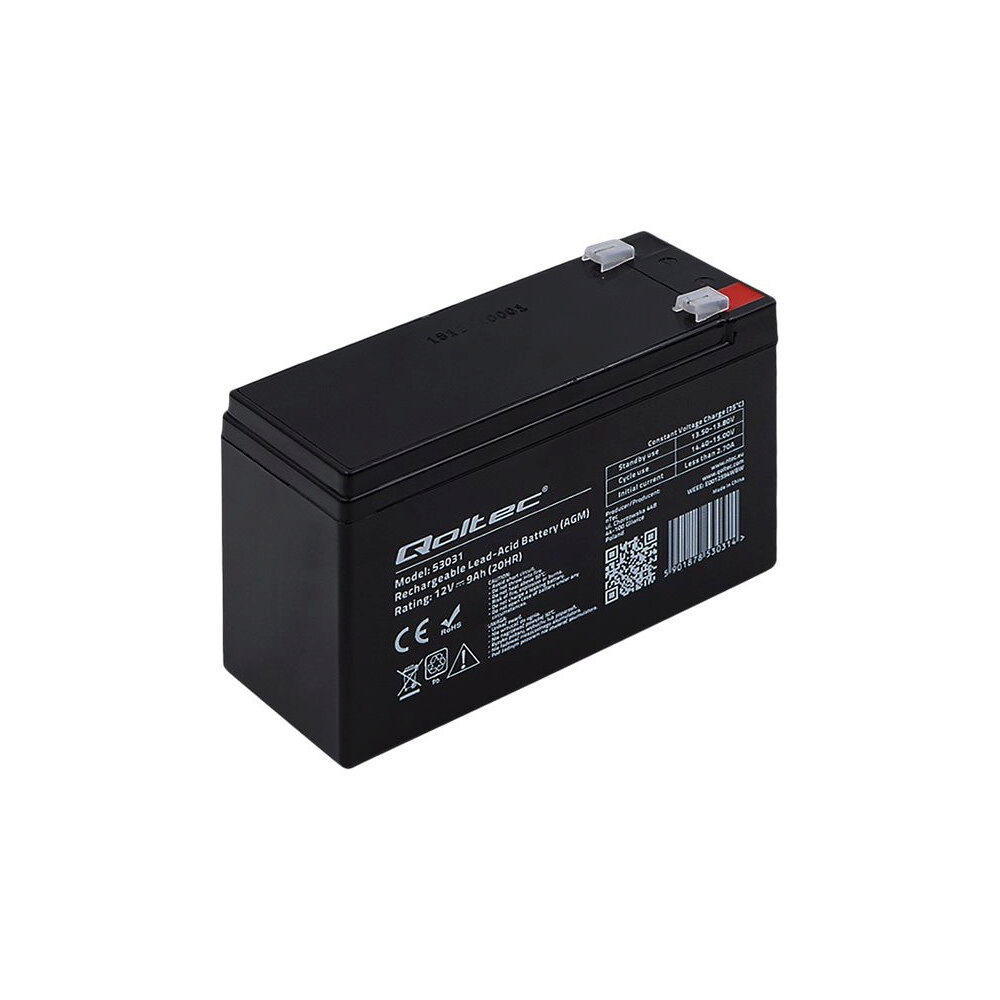 Qoltec Qoltec - UPS-batteri - Bly-syra - 9 Ah