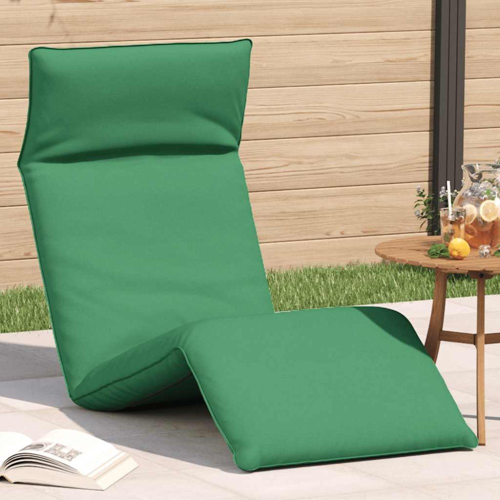 vidaXL Hopfällbar solstol grön 175x54x8,5 cm oxfordtyg