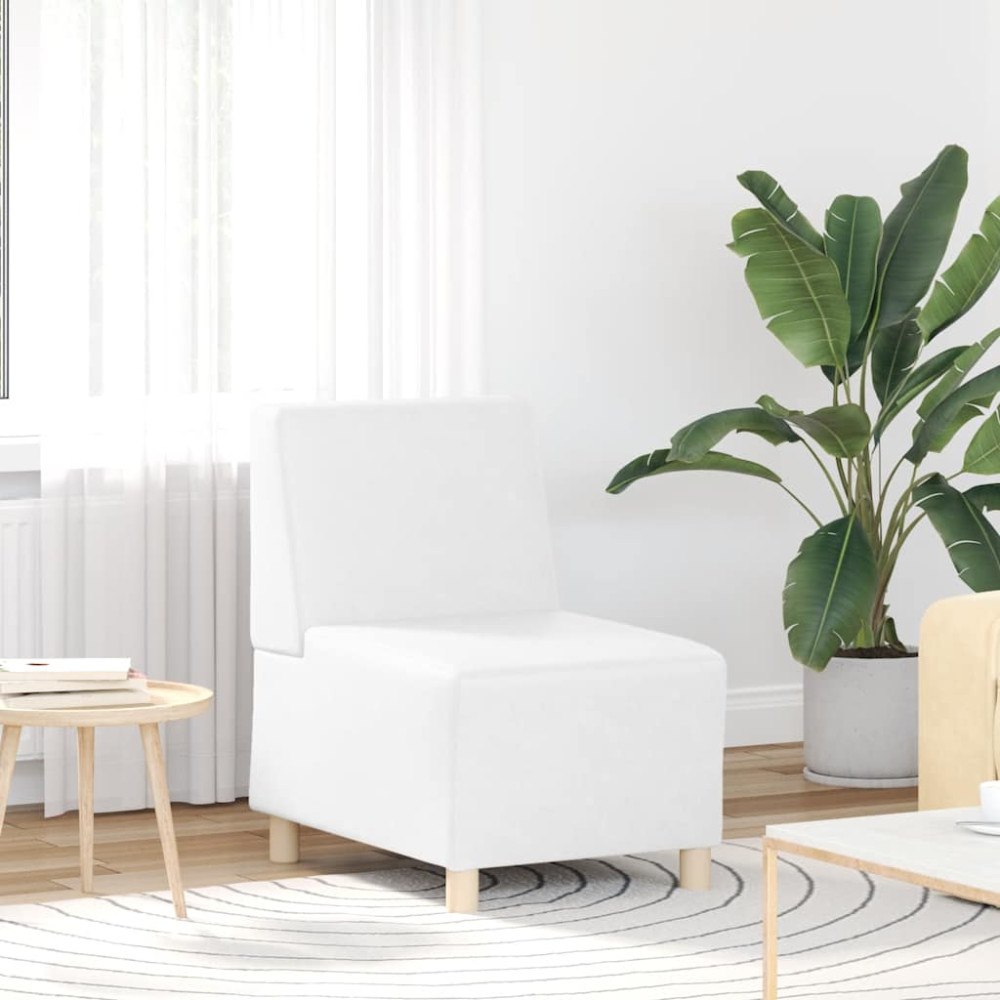 vidaXL Soffstol vit 55 cm konstläder