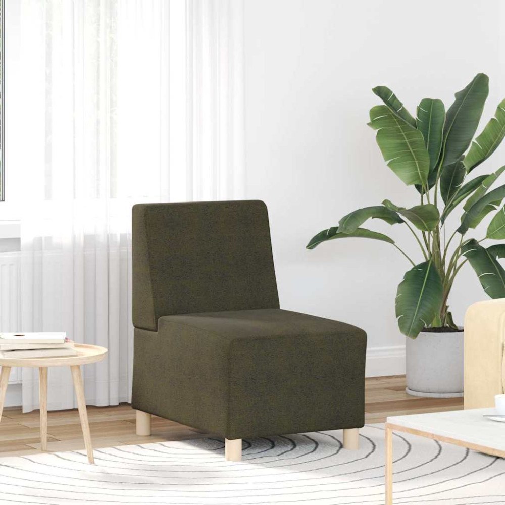 vidaXL Soffstol armégrön 55 cm fuskmocka