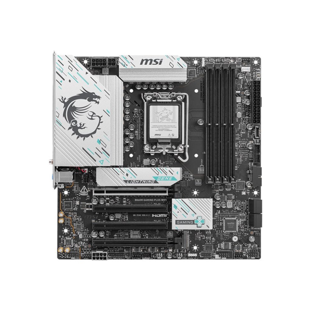 MSI MSI B860M GAMING PLUS WIFI - moderkort - micro AT - LGA1851-uttag - B860