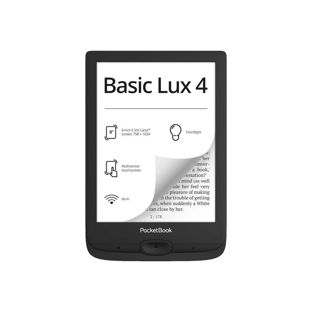 PocketBook PocketBook Basic Lux 4 - eBook-läsare - Linux 3.10.65 - 8 GB - 6"