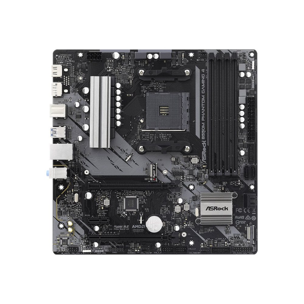 ASRock ASRock B550M Phantom Gaming 4 - moderkort - micro ATX - Socket AM4 - AMD B550