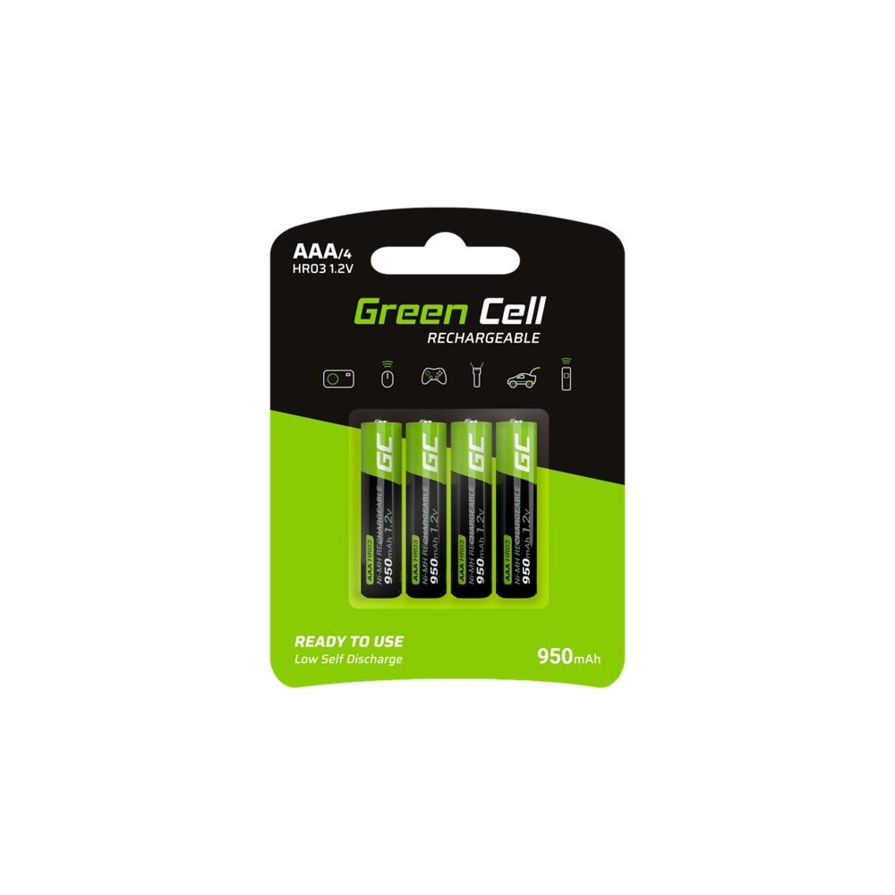 Green Cell Green Cell HR03 batteri - 4 x AAA - NiMH