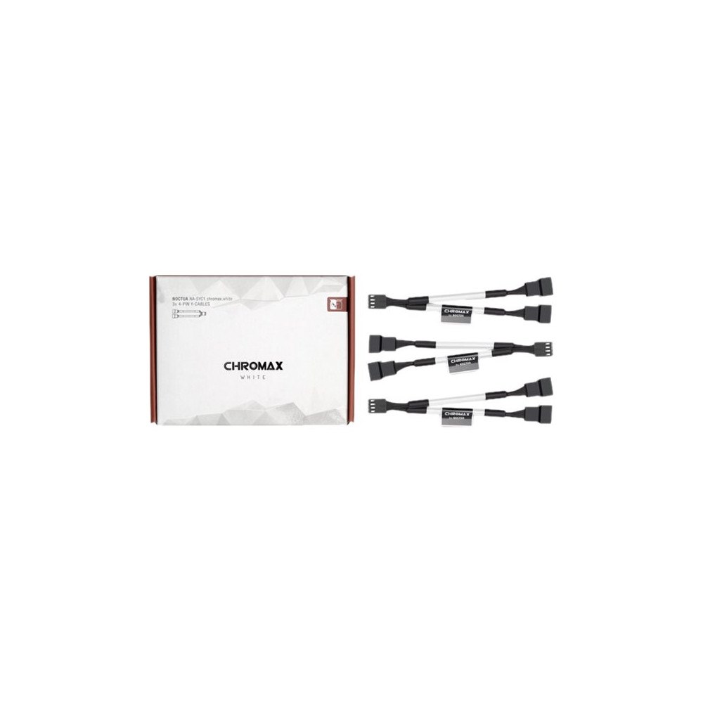 NOCTUA Noctua NA-SYC1 chromax.white - strömdelare för fläkt - 4-stifts PWM till 4-stifts PWM - 11.5 cm