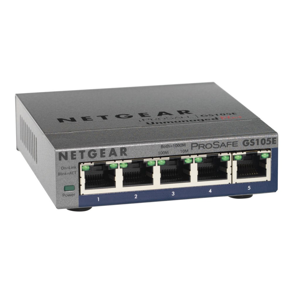 Netgear NETGEAR Plus GS105Ev2 - switch - 5 portar - Administrerad