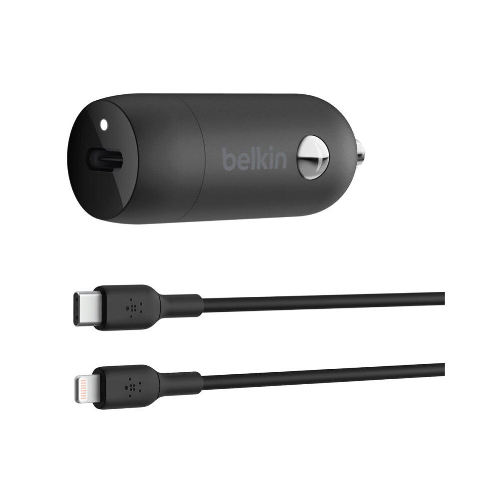 Belkin Belkin BoostCharge strömadapter för bil - 24 pin USB-C - 30 Watt