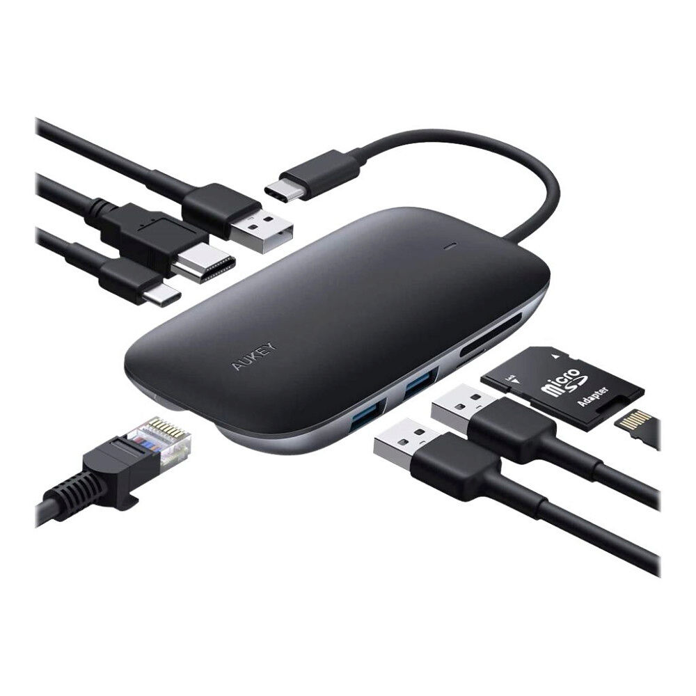 Aukey Aukey Unity Link PD III - dockningsstation - USB-C - HDMI - 1GbE