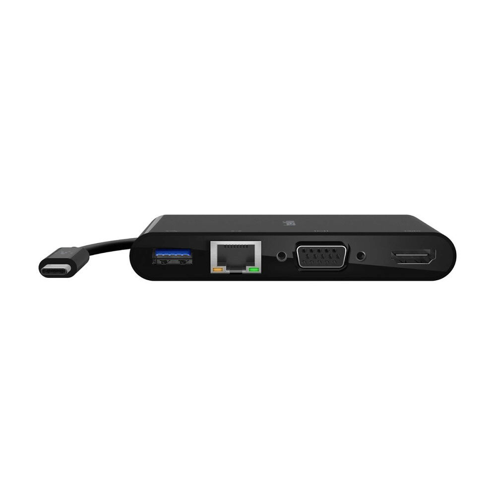 Belkin Belkin flerportsadapter - USB-C - VGA, HDMI - 1GbE