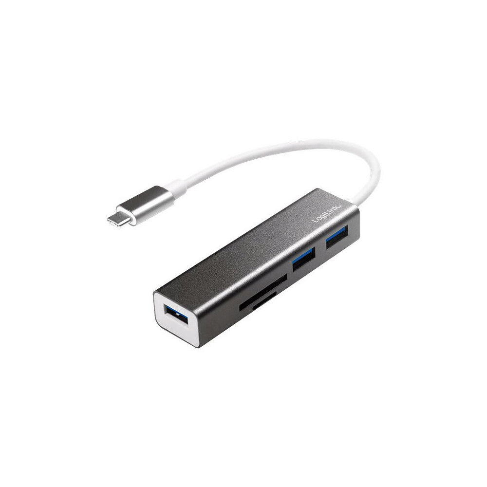 2direct LogiLink USB-C 3-Port Hub with Card Reader - hubb - 3 portar