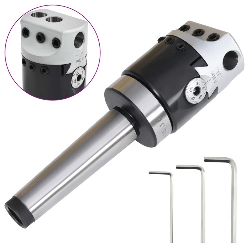 vidaXL Borrchuck 50 mm med MT3 skaft för svarvfräsning