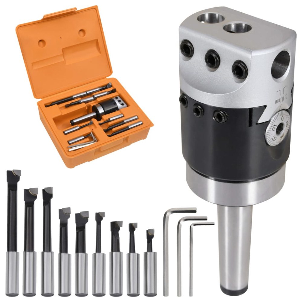 vidaXL Borrverktygssats 15 delar 50 mm borrchuck MT2-F1-12