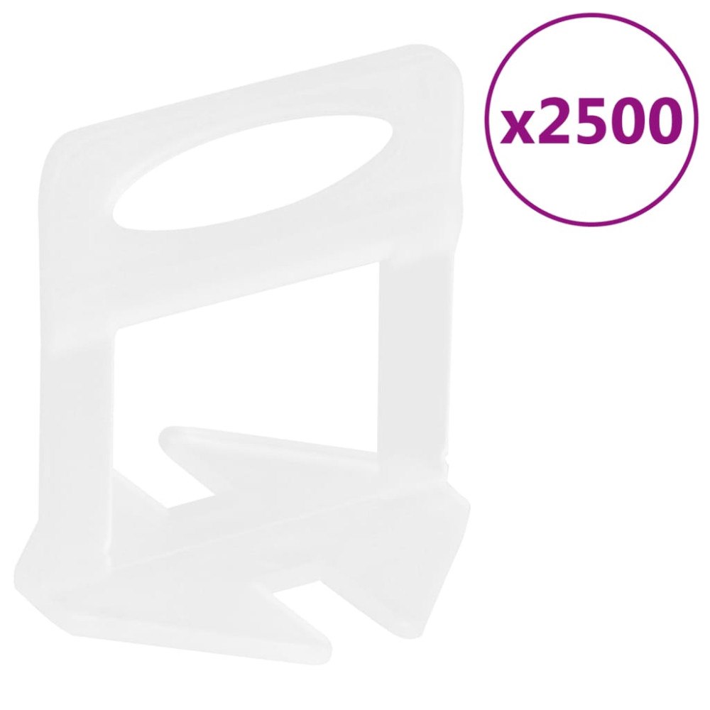 vidaXL Nivådistanser 2500 st 1 mm