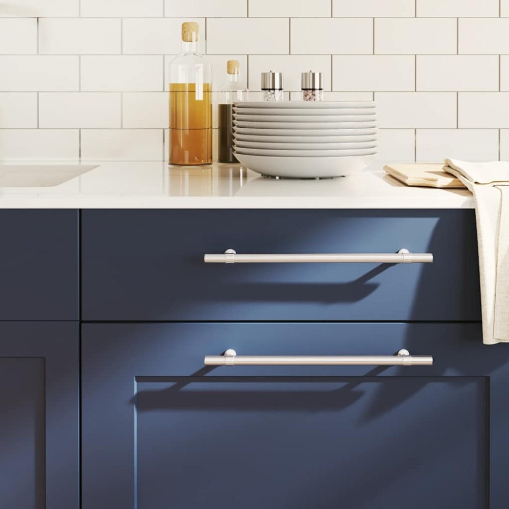 vidaXL Skåphandtag 5 st silver 224 mm rostfritt stål