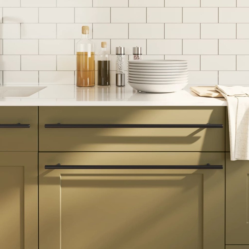 vidaXL Skåphandtag 20 st svart 480 mm rostfritt stål