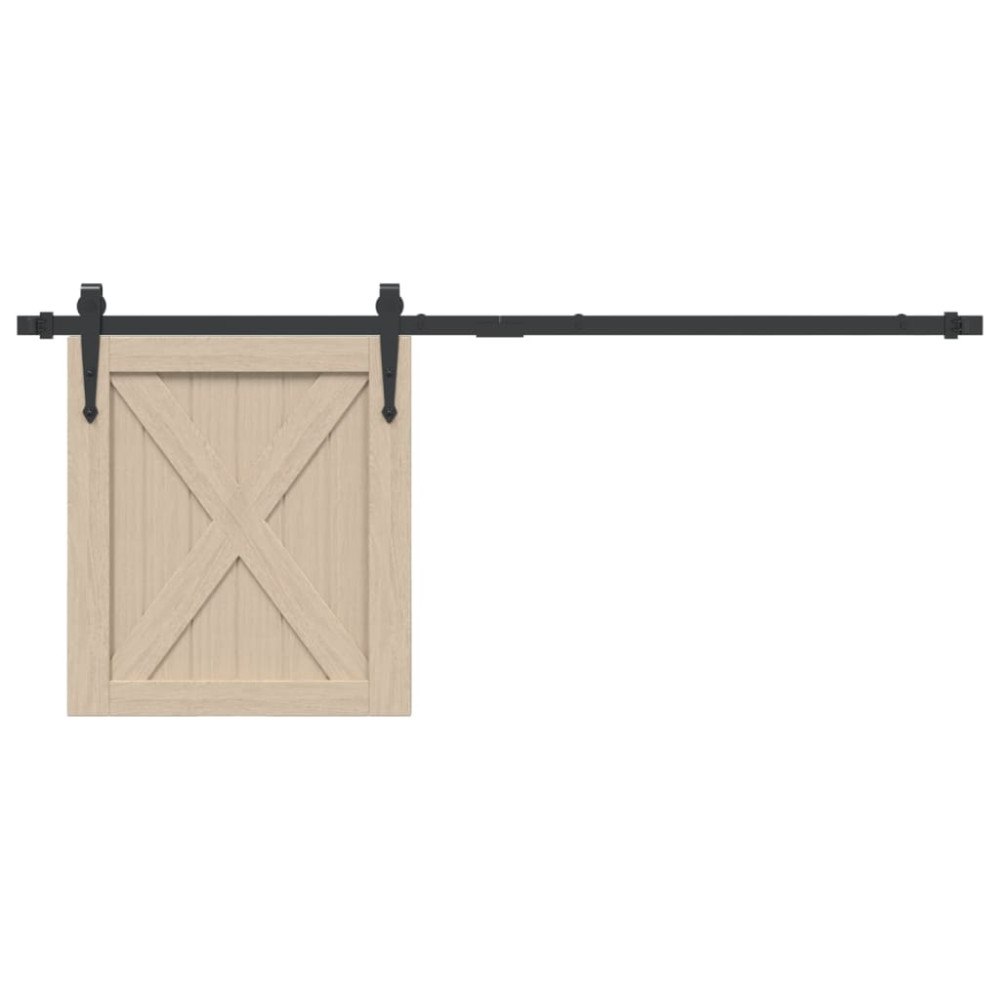 vidaXL Mini skjutdörrsbeslag 122 cm kolstål