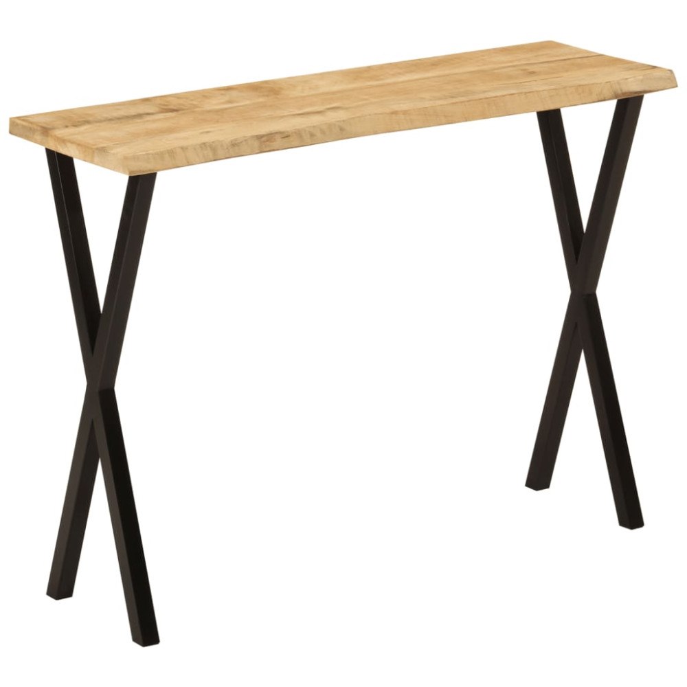 vidaXL Avlastningsbord med levande kant 105x33x76 cm massivt mangoträ
