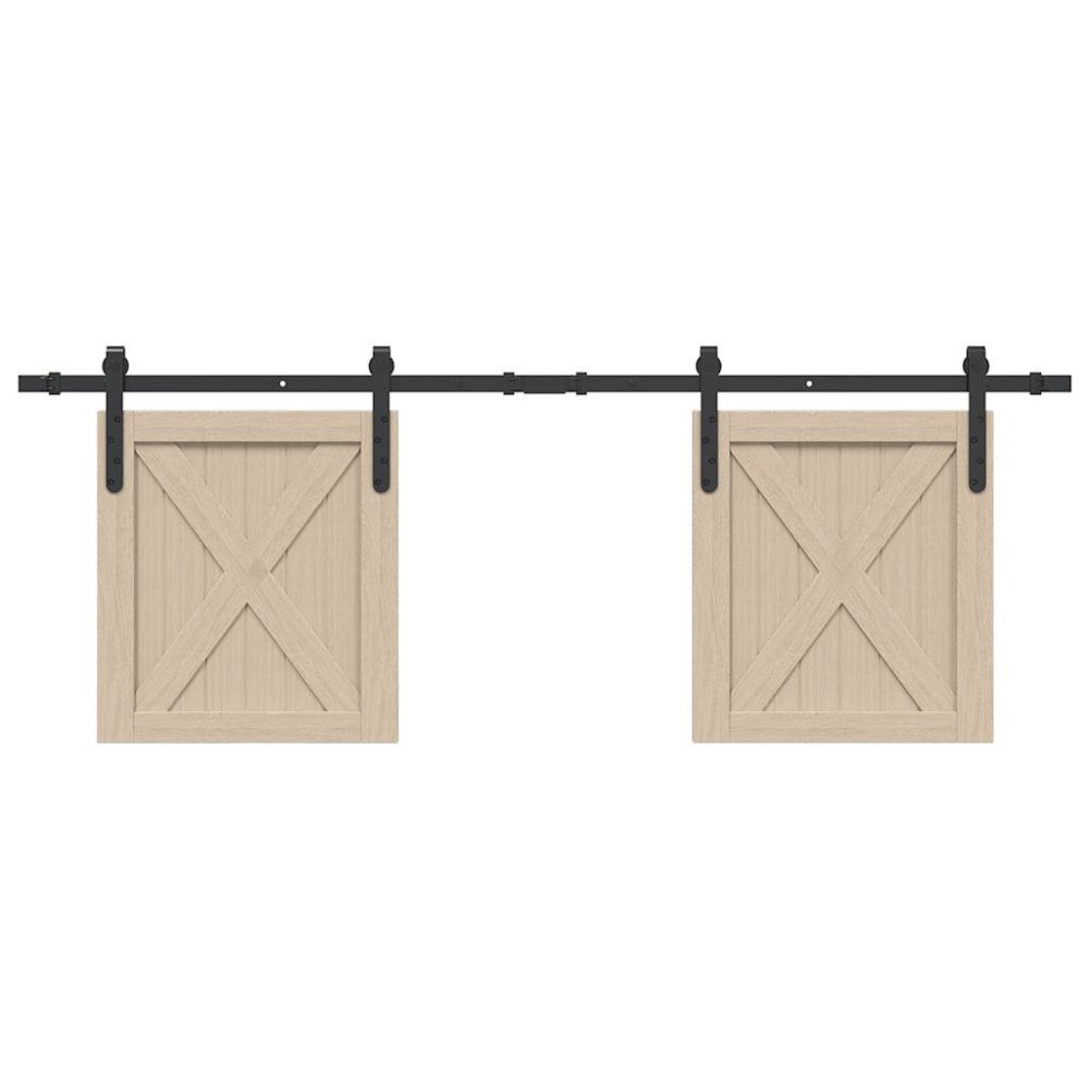 vidaXL Skjutdörrsbeslag för skåp 152 cm kolstål
