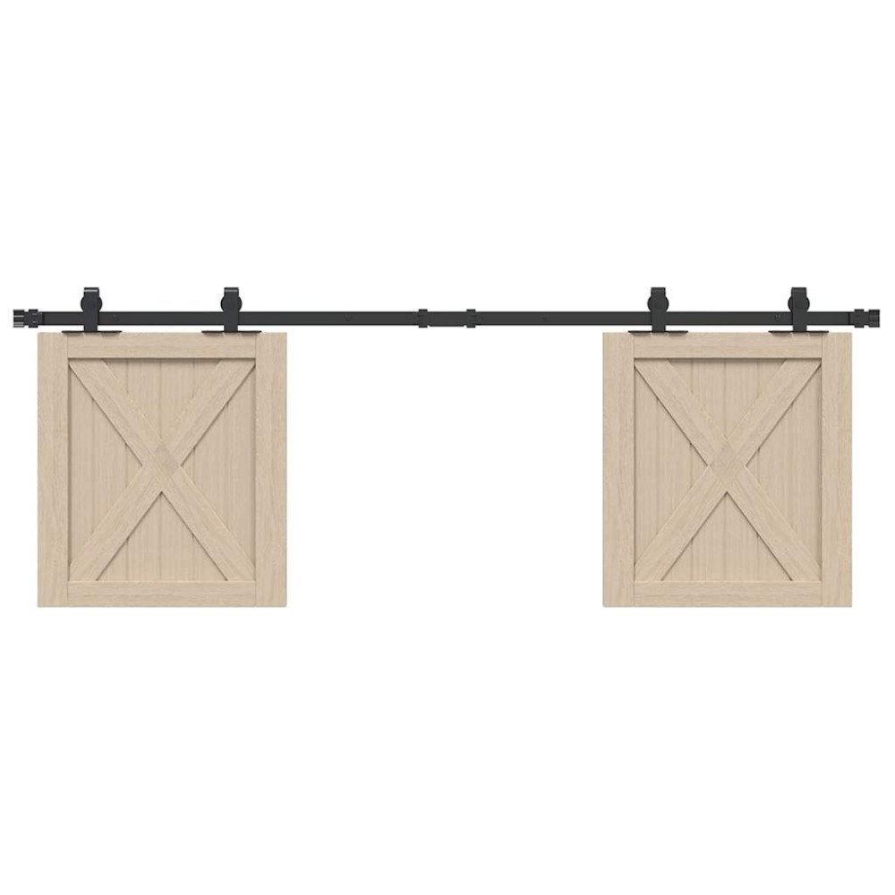 vidaXL Skjutdörrsbeslag för skåp 152 cm kolstål