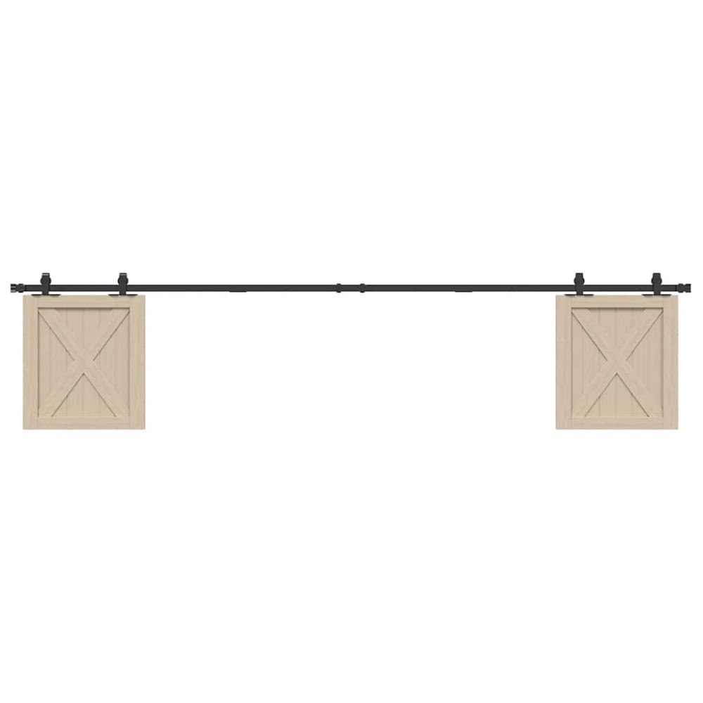 vidaXL Skjutdörrsbeslag för skåp 244 cm kolstål