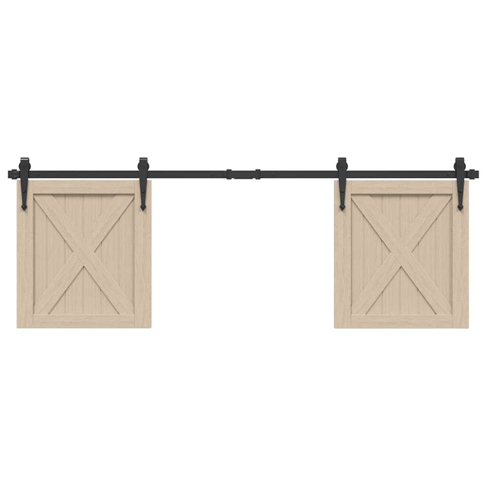vidaXL Skjutdörrsbeslag för skåp 152 cm kolstål