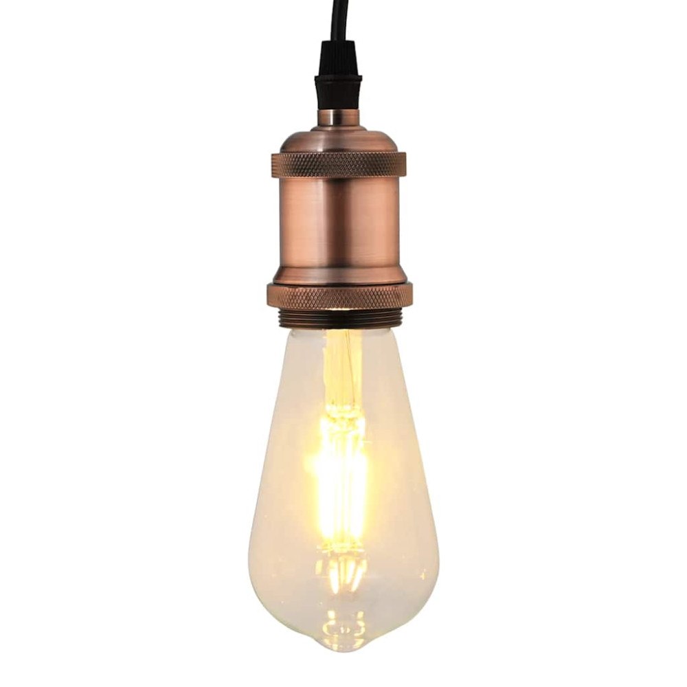vidaXL Lamphållare 2 st Röd Brons E27