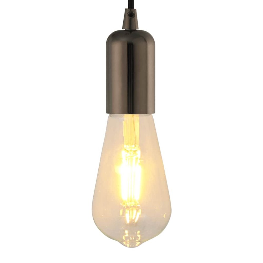 vidaXL Lamphållare 2 st blank svart E27