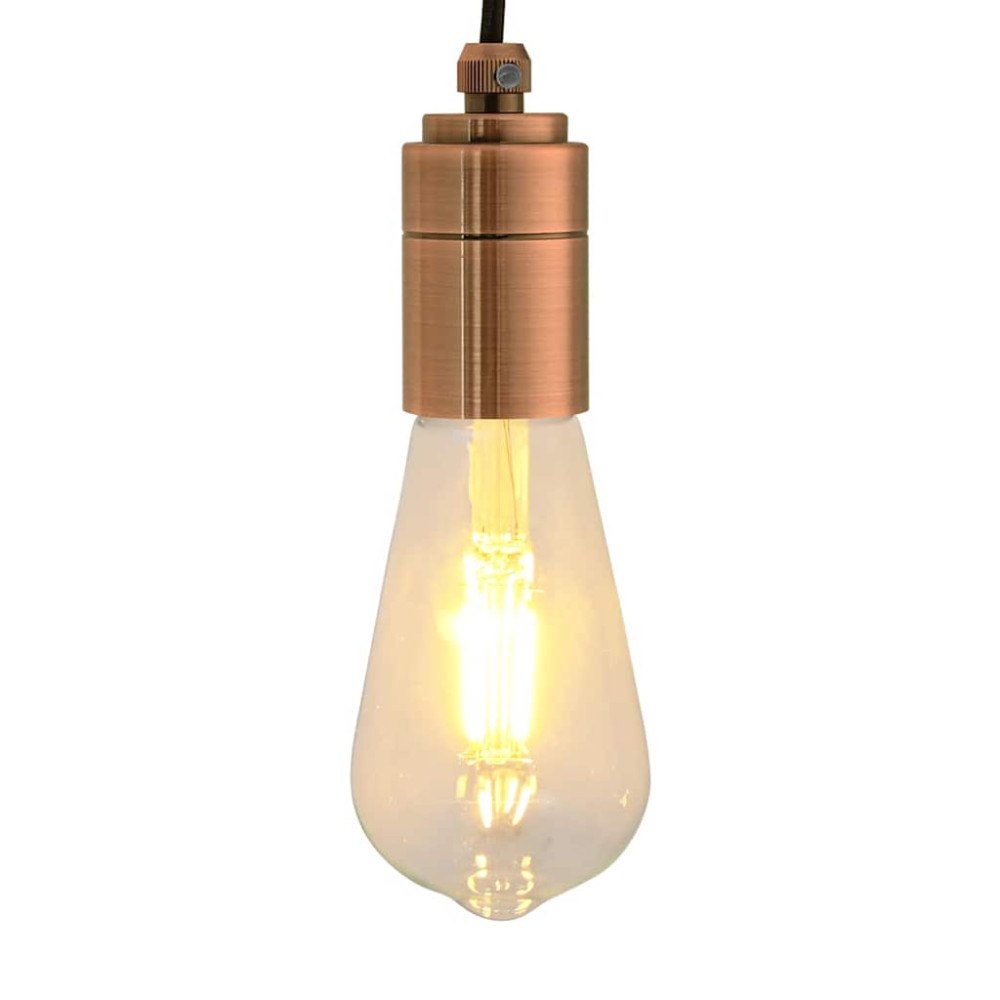 vidaXL Lamphållare 2 st Röd Brons E27
