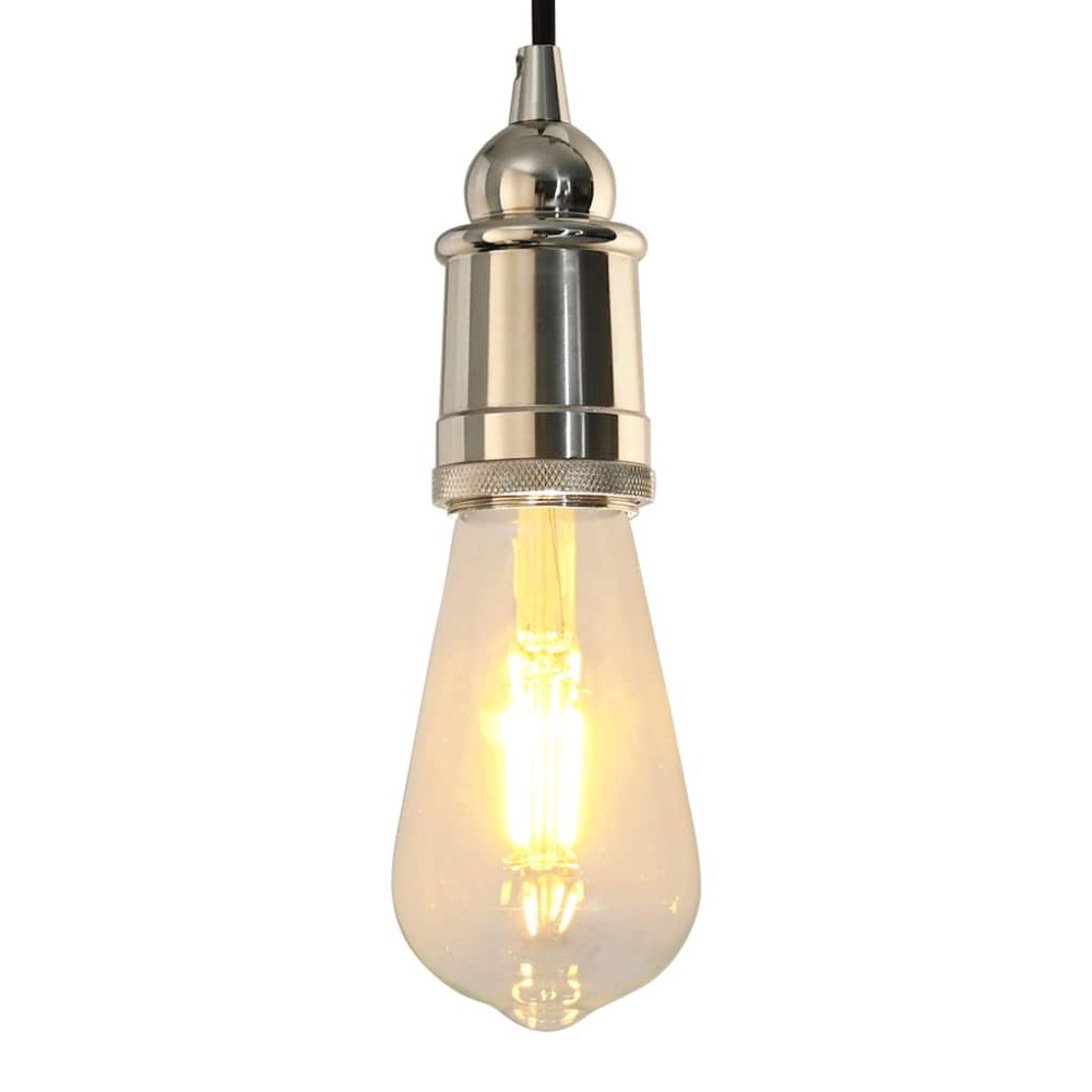 vidaXL Lamphållare 2 st Satin Nickel E27