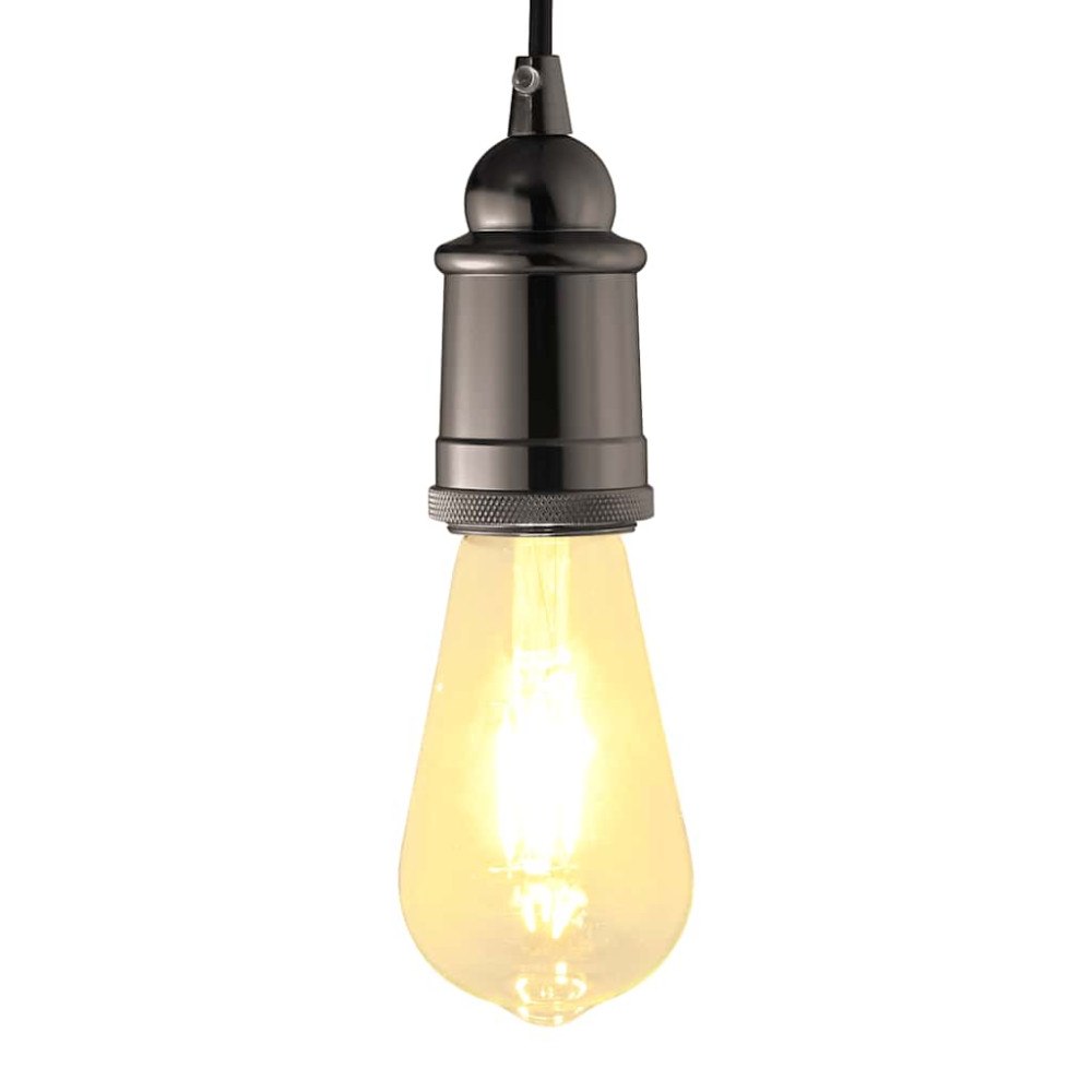 vidaXL Lamphållare 2 st blank svart E27